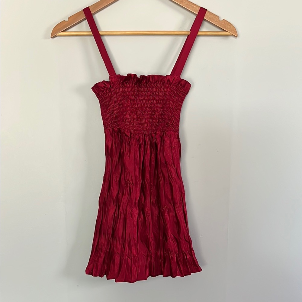Silky Red Stretch Top